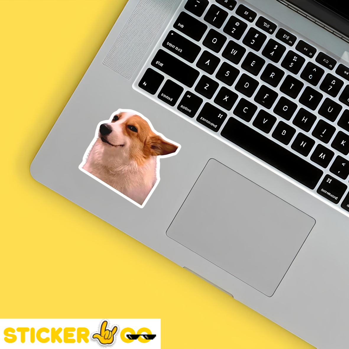 Smirking Corgi Dog Sticker