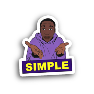 Khaby Lame Simple Sticker