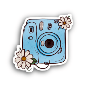 Blue Camera Sticker