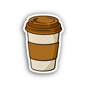 Coffee Paper Cup Sticker