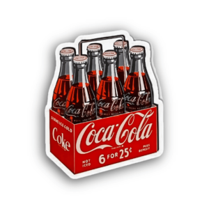 Vintage Coca Cola Crate Sticker