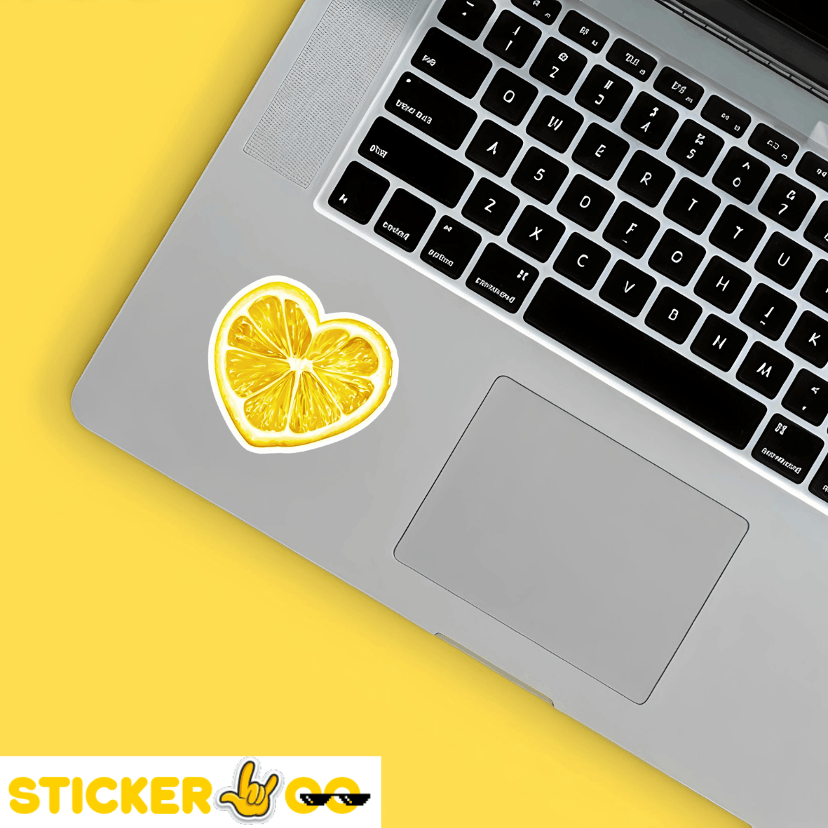 Heart Lemon Slice Sticker