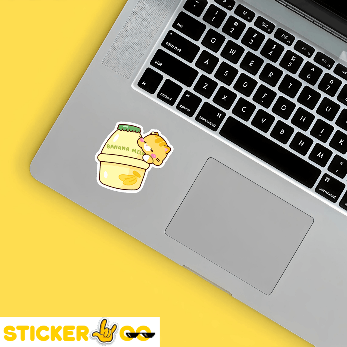 Cute Banana Milk Bottle Sticker