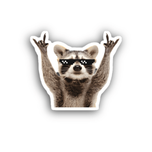 Rock Raccoon Sticker