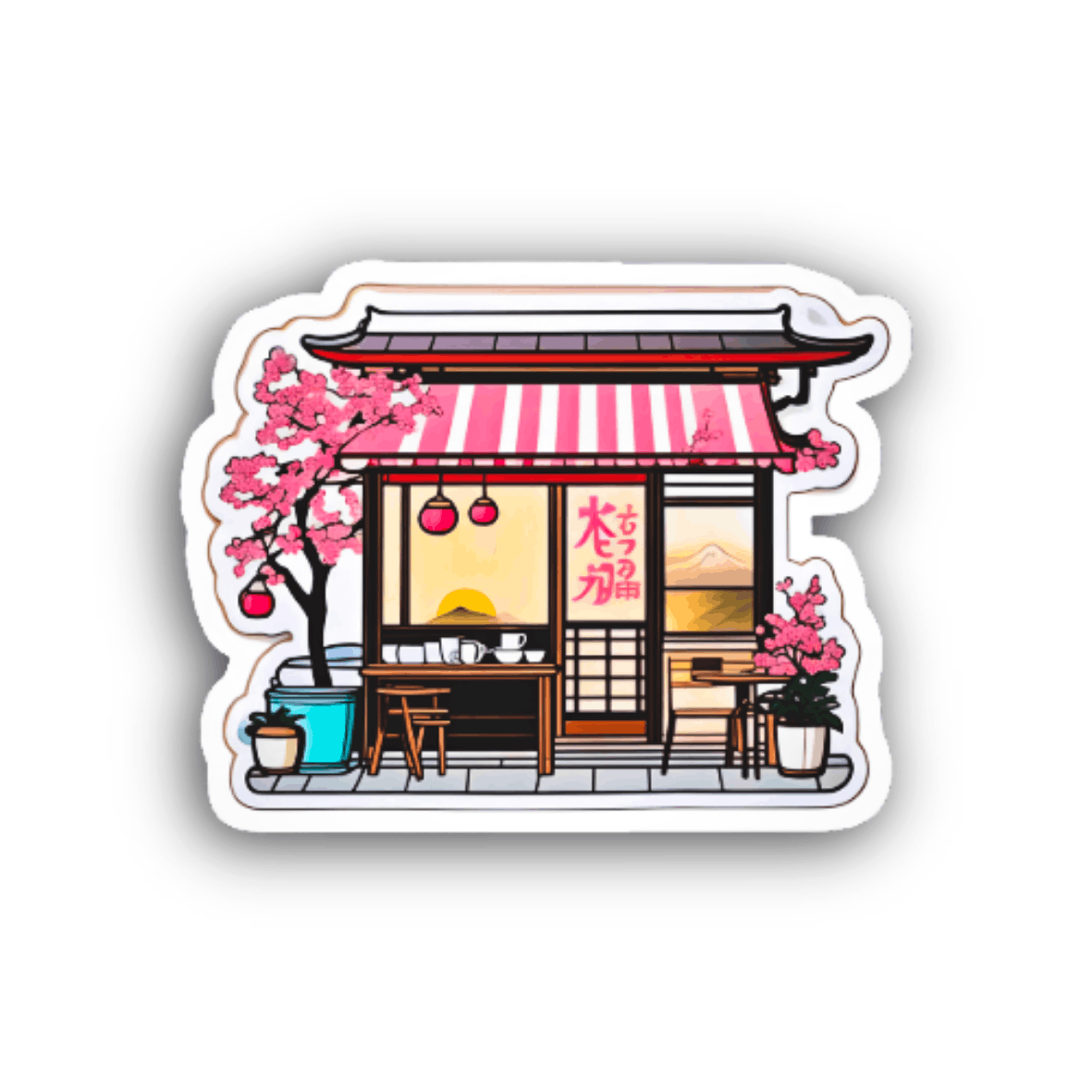 Sakura House Sticker