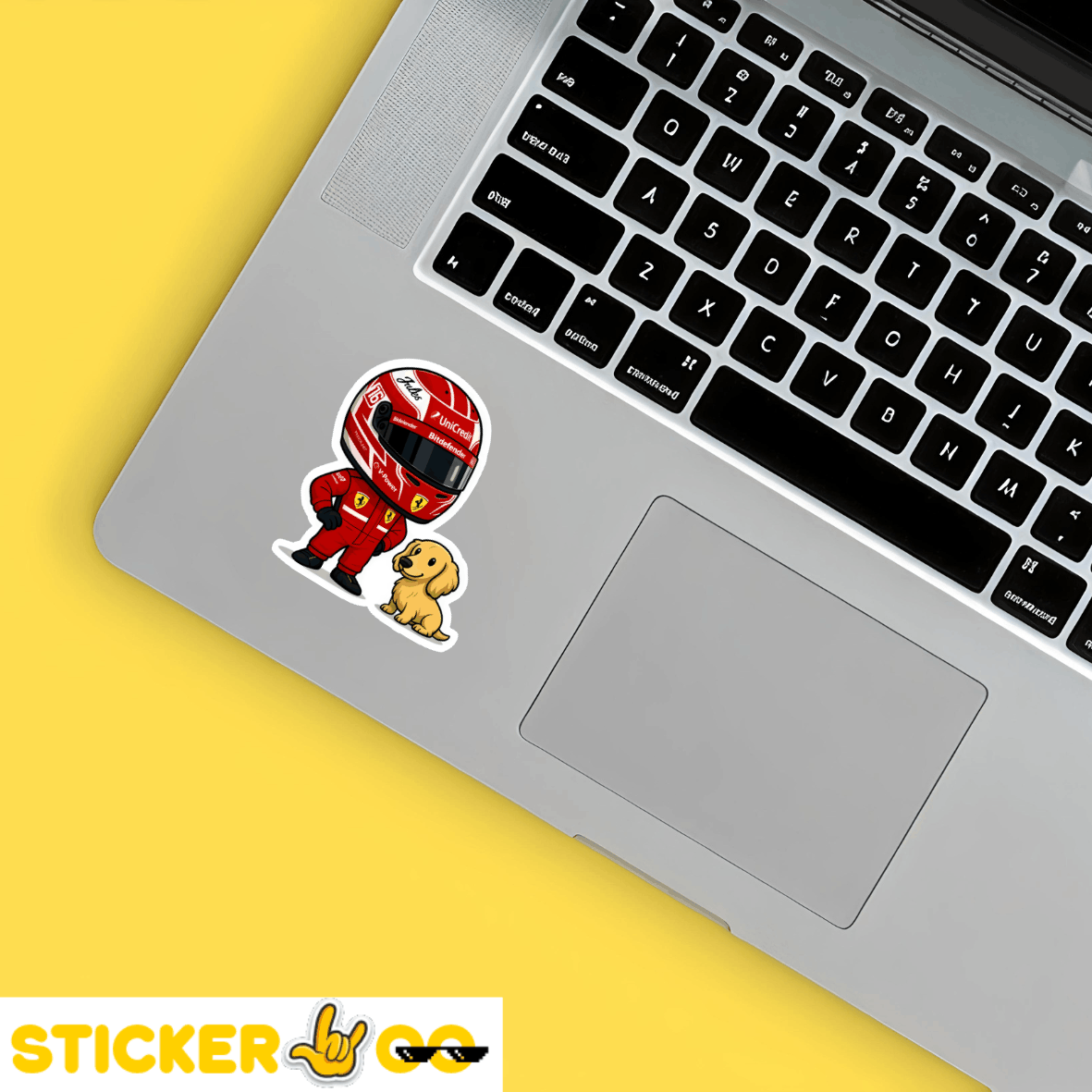 Scuderia Ferrari With Dog Sticker