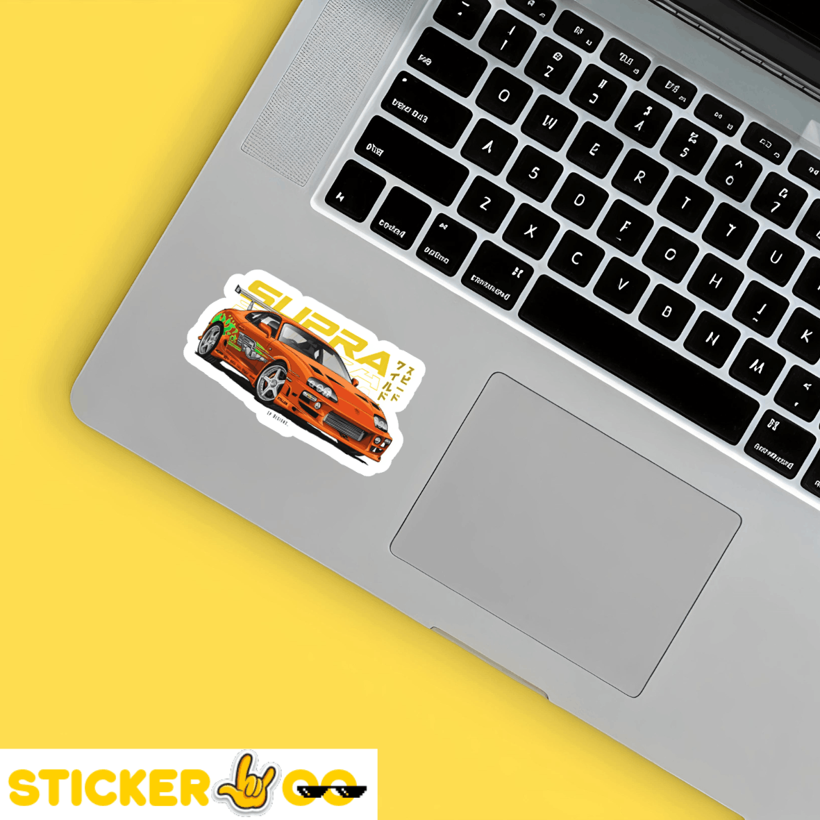 Orange Toyota Supra Sticker