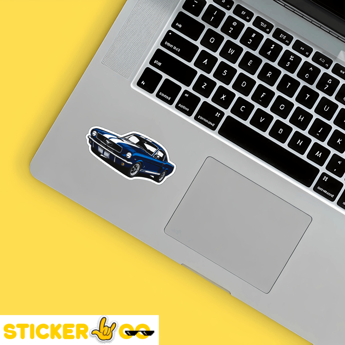 Blue Ford Mustang Sticker