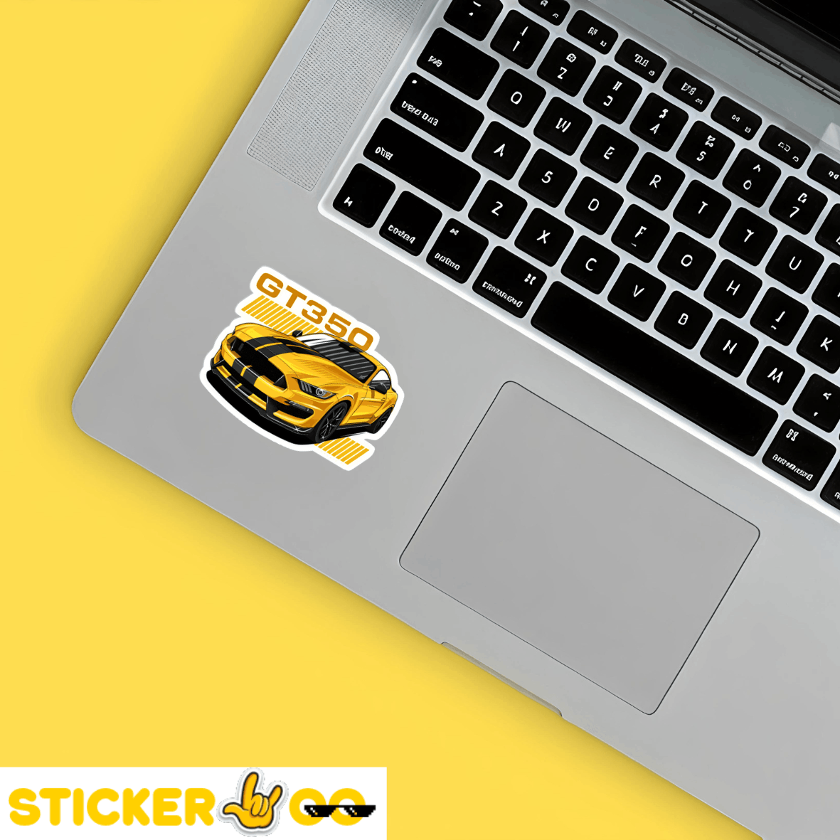 Yellow Shelby GT350 Sticker