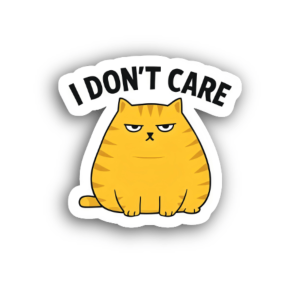 I Don’t Care Cat Sticker
