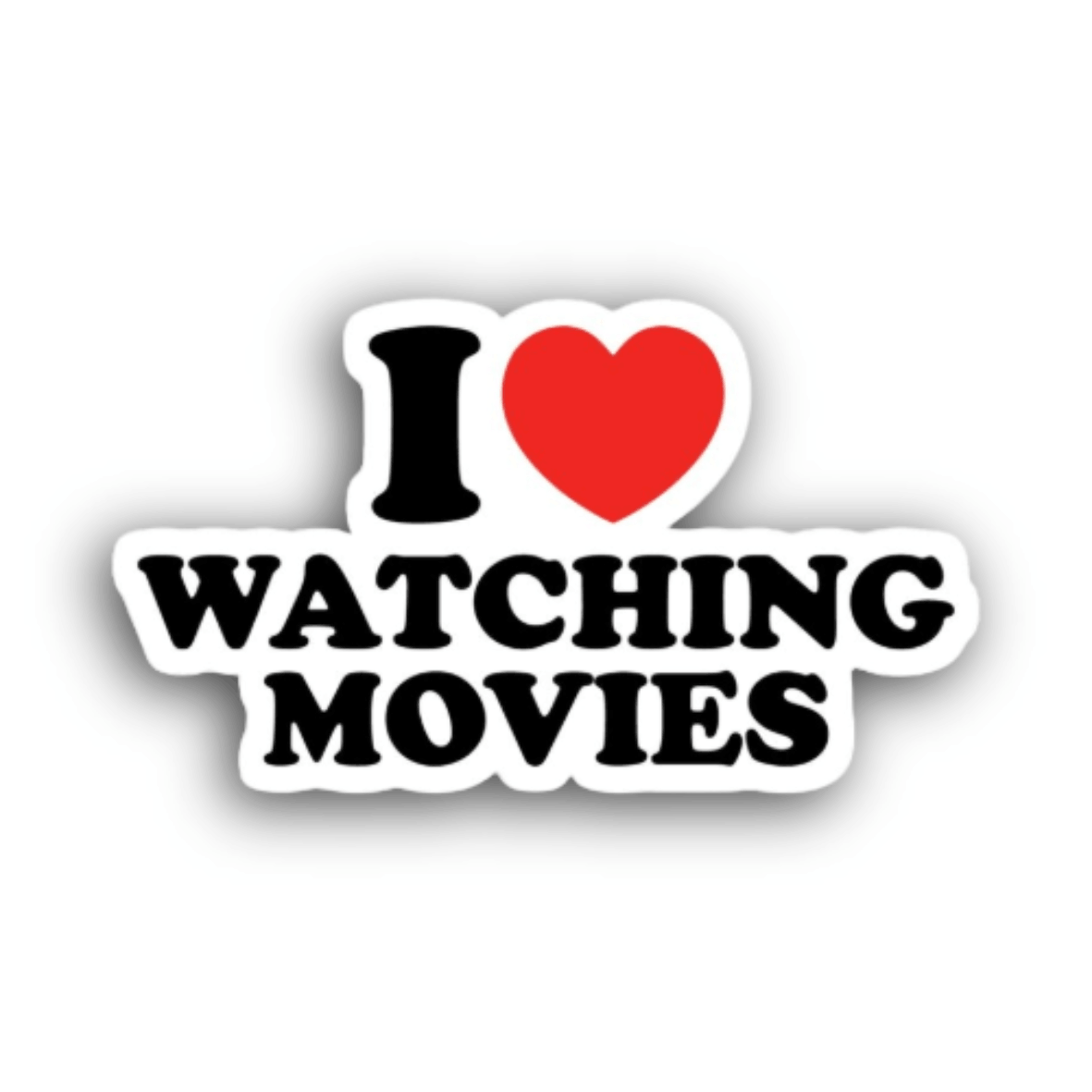 I Love Watching Movies Sticker
