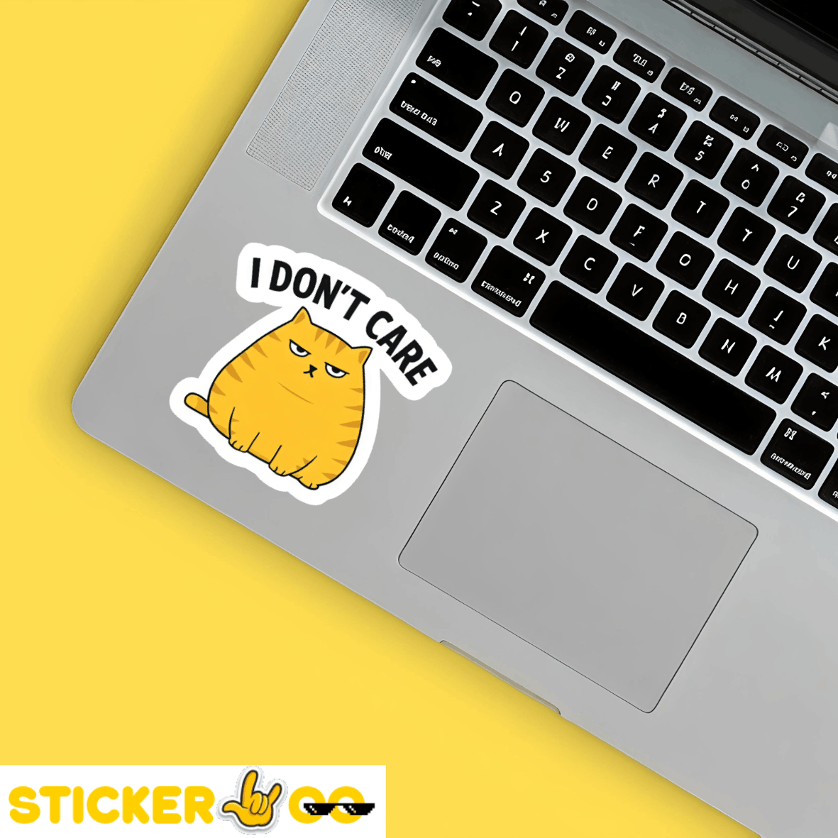 I Don't Care Cat Sticker