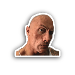 The Rock Eyebrow Raise Sticker