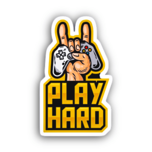 Play Hard Sticker