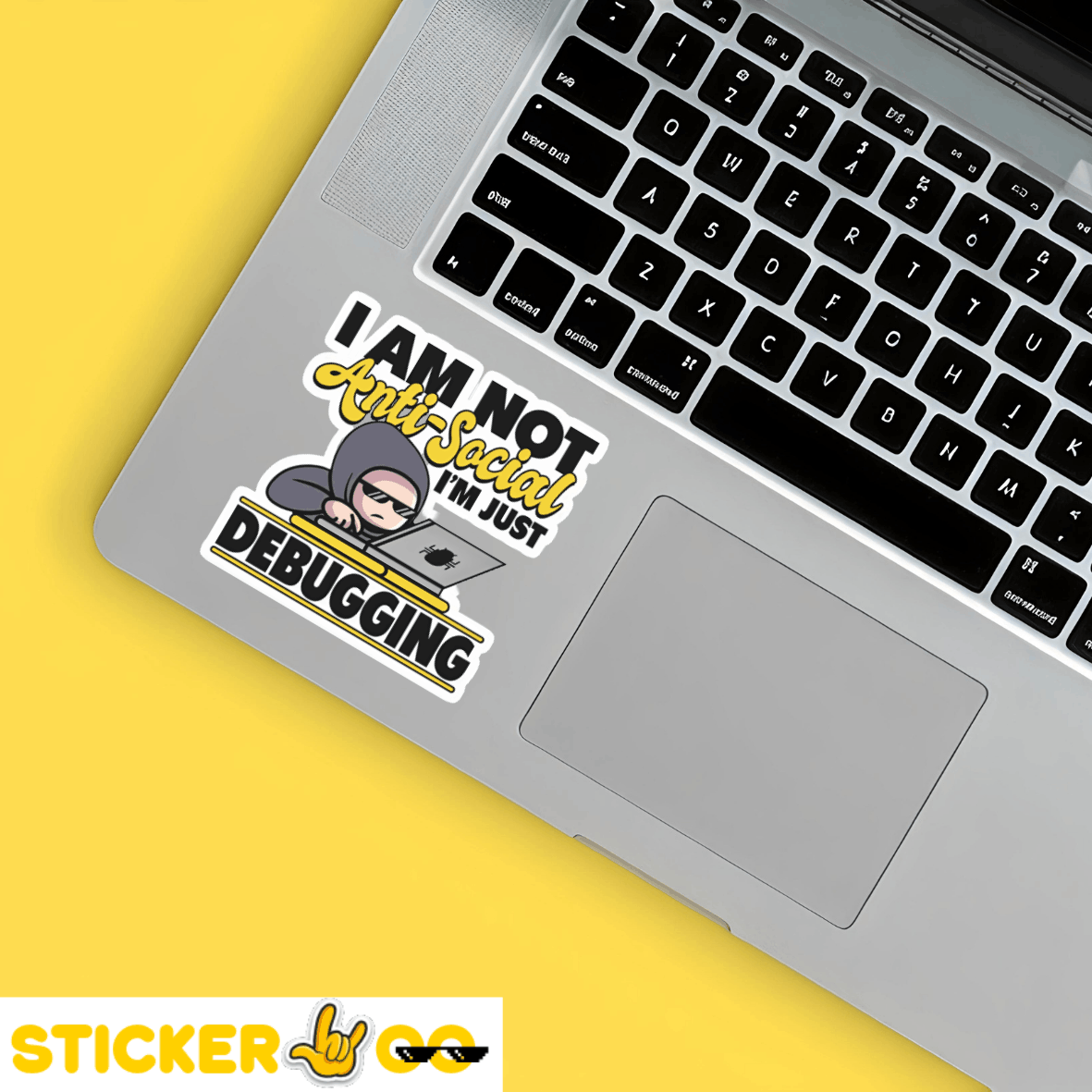 I Am Not Anti Social I'M Just Debugging Sticker
