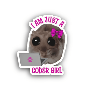 I Am Just A Girl Coder Sticker
