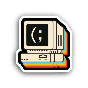Retro Computer Sticker