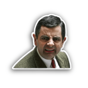 Angry Bean Sticker